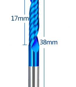 Fresa de extremo de una sola flauta de 10/3.175x17mm